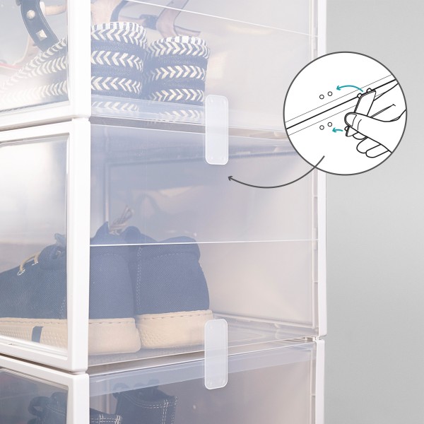 Pack 6 caixas de sapatos transparentes anti-pontas Max Home | Distria
