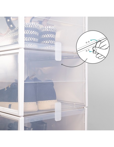 Pack 6 caixas de sapatos transparentes anti-pontas Max Home | Distria