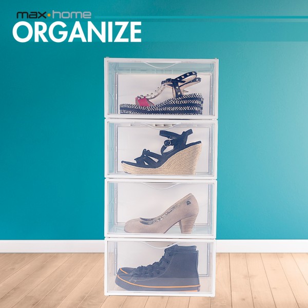 Pack 6 caixas de sapatos transparentes anti-pontas Max Home | Distria