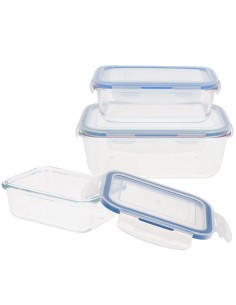 Max Home Pack 3 recipientes herméticos de vidrio 330/800/1500 ml