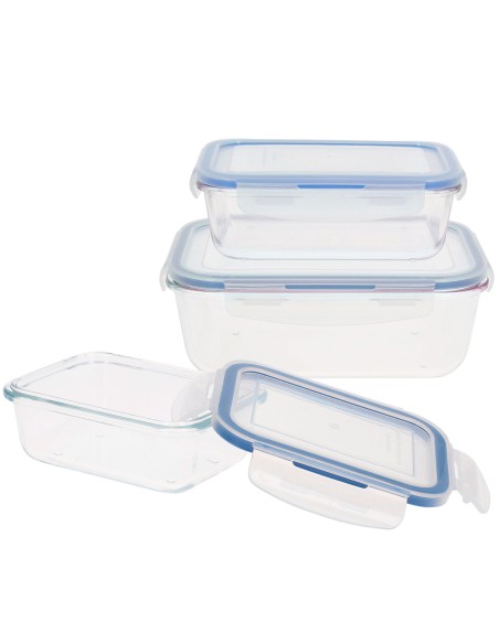 Max Home Pack 3 recipientes herméticos de vidrio 330/800/1500 ml