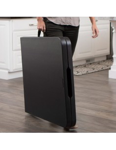 Mesa dobrável retangular 183x76 cm preta reforçada e segura | Distria 2