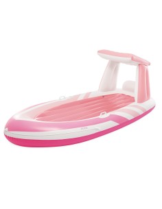Colchão inflável Pink Paradise com teto e porta-copos | Distria