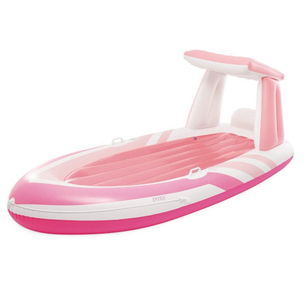 Colchão inflável Pink Paradise com teto e porta-copos | Distria