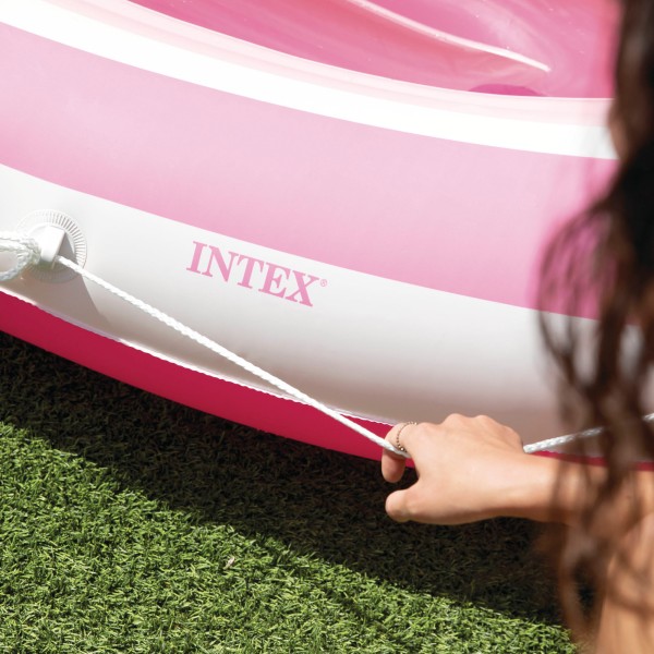 Colchão inflável Pink Paradise com teto e porta-copos | Distria