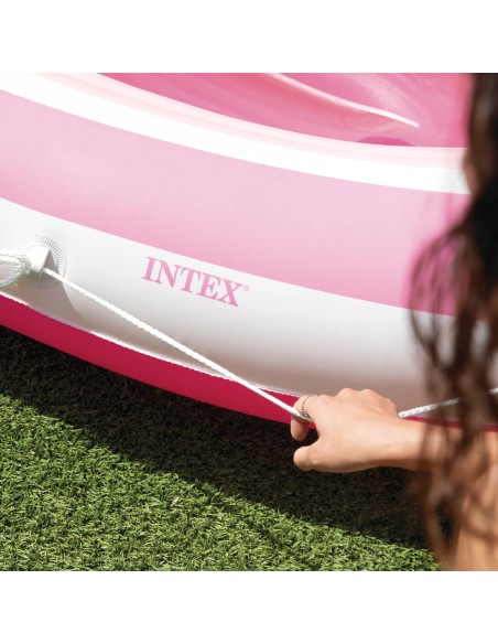 Colchão inflável Pink Paradise com teto e porta-copos | Distria