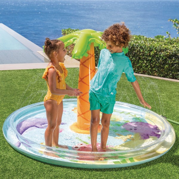 Piscina infantil inflável Spray Palmera com aspersor | Distria