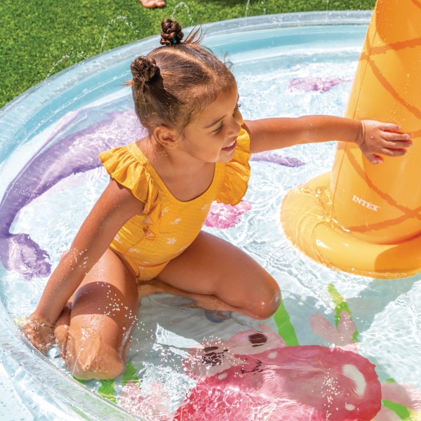 Piscina infantil inflável Spray Palmera com aspersor | Distria