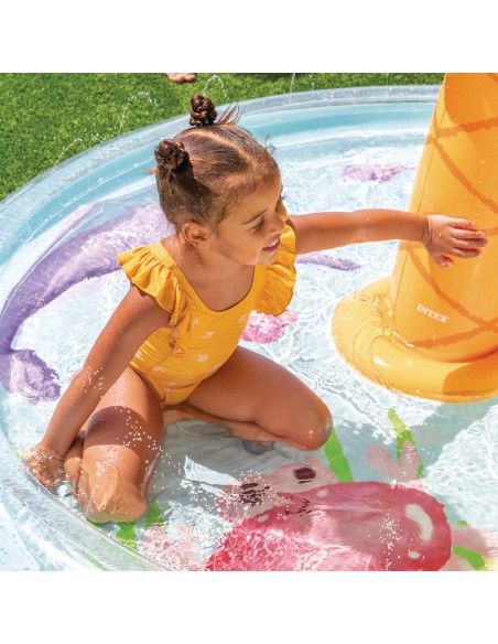 Piscina infantil inflável Spray Palmera com aspersor | Distria