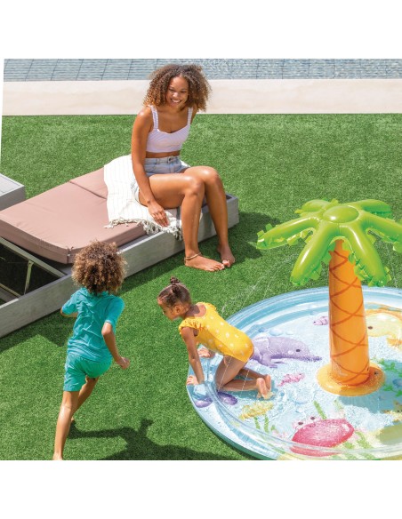 Piscina infantil inflável Spray Palmera com aspersor | Distria