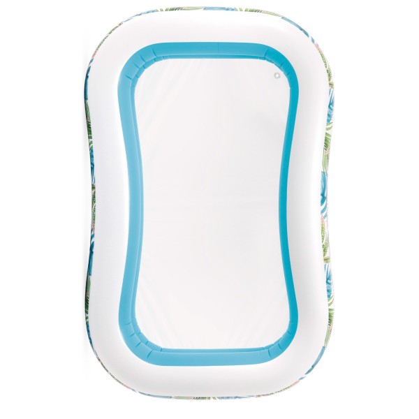 Piscina inflável tropical com desenho de folhas e dreno | Distria