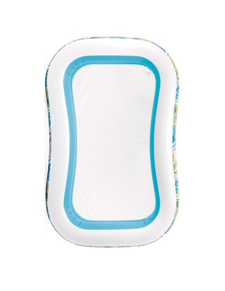 Piscina inflável tropical com desenho de folhas e dreno | Distria