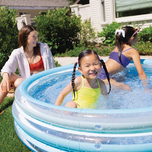 Piscina infantil inflável Blue Biss com piso estampado | Distria