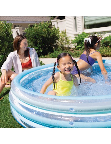 Piscina infantil inflável Blue Biss com piso estampado | Distria