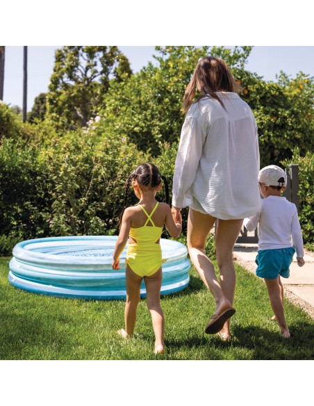 Piscina infantil inflável Blue Biss com piso estampado | Distria