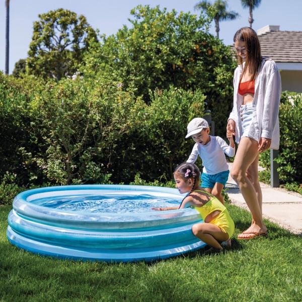 Piscina infantil inflável Blue Biss com piso estampado | Distria