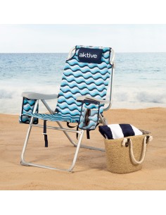 Aktive Cadeira de praia tipo mochila Aruba com 5 posições | Distria 2