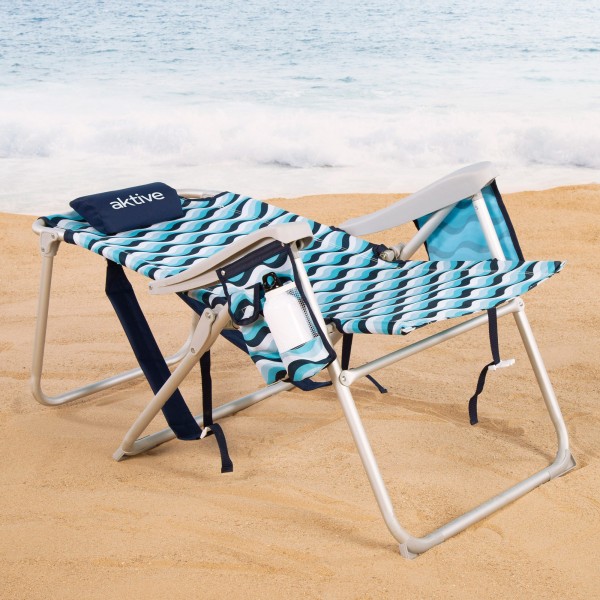 Aktive Cadeira de praia tipo mochila Aruba com 5 posições | Distria