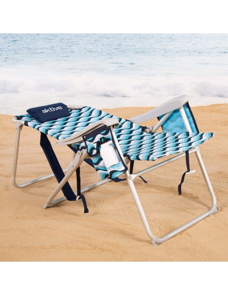 Aktive Cadeira de praia tipo mochila Aruba com 5 posições | Distria