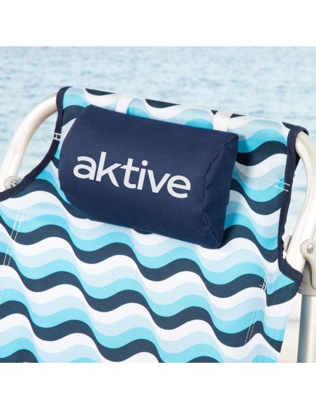 Aktive Cadeira de praia tipo mochila Aruba com 5 posições | Distria
