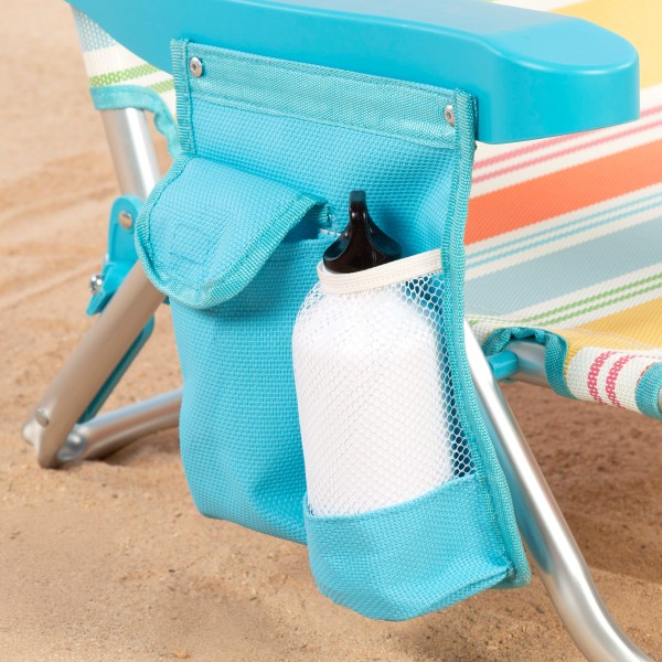 Aktive Cadeira de praia dobrável de alumínio com 5 posições e bolso | Distria
