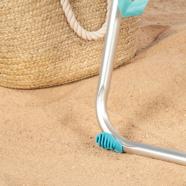 Cadeira de praia dobrável 5 posições listras antiderrapantes | Distria