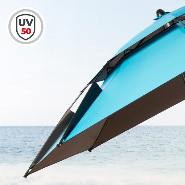 Aktive Guarda-sol de praia à prova de vento com proteção UV50, 200 cm | Distria
