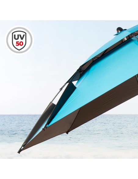 Aktive Guarda-sol de praia à prova de vento com proteção UV50, 200 cm | Distria