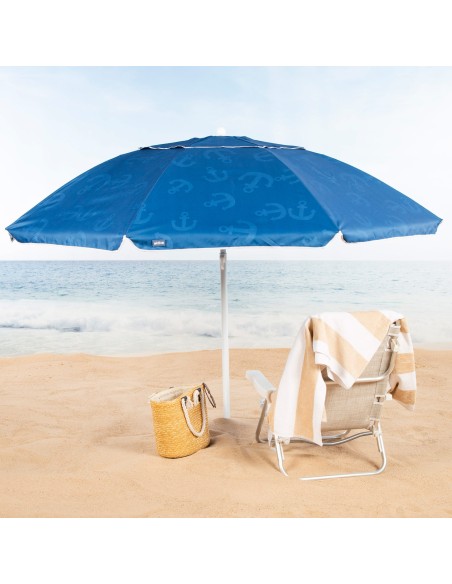 Aktive Guarda-chuva de praia de 220 cm azul