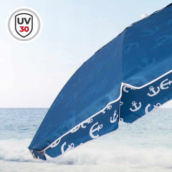 Aktive Guarda-chuva de praia de 220 cm azul