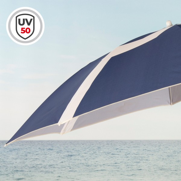Aktive Impressão azul de guarda-sol de praia 200 cm | Distria