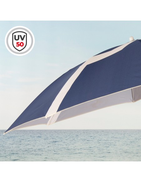 Aktive Impressão azul de guarda-sol de praia 200 cm | Distria