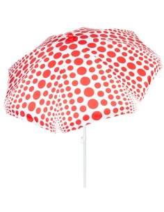 Aktive Guarda-sol de praia com bolinhas vermelhas 200 cm | Distria