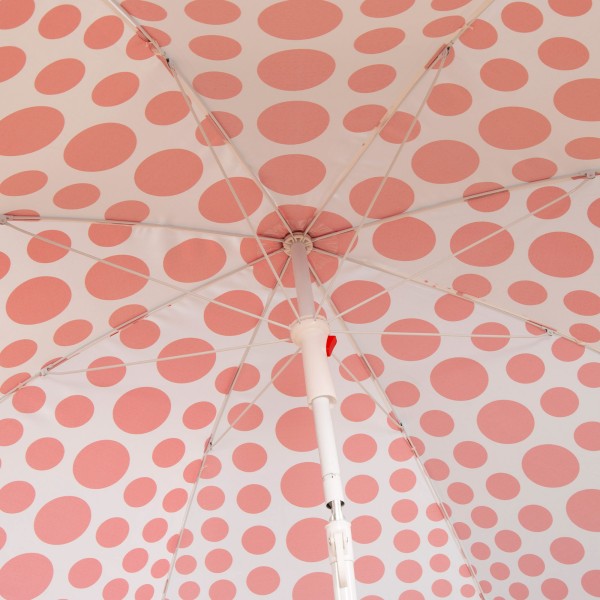 Aktive Guarda-sol de praia com bolinhas vermelhas 200 cm | Distria