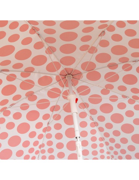 Aktive Guarda-sol de praia com bolinhas vermelhas 200 cm | Distria