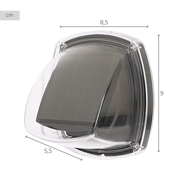 Aktive Set de 2 apliques solares LED 3 lúmenes IP44