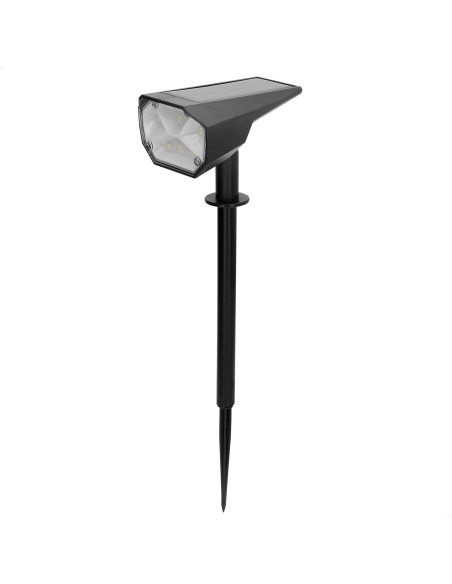 Farol solar LED com luz e colorida 8x11x37 cm | Distria