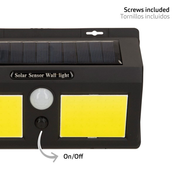 Luminária de parede solar LED de 500 lúmens com sensor de movimento | Distria