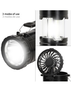 Aktive Luminária LED 3 em 1 com ventilador e lanterna | Distria 2