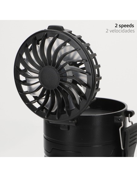 Aktive Luminária LED 3 em 1 com ventilador e lanterna | Distria