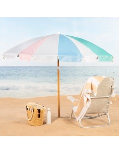 Aktive Guarda-sol de praia de 8 hastes, 200 cm arco-íris | Distria 2
