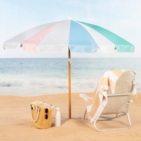Aktive Guarda-sol de praia de 8 hastes, 200 cm arco-íris | Distria