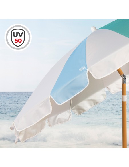Aktive Guarda-sol de praia de 8 hastes, 200 cm arco-íris | Distria