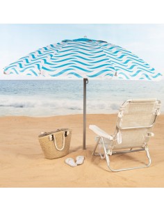 Aktive guarda-sol de praia à prova de vento 220 cm ondas praia | Distria 2