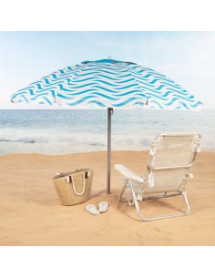 Aktive Guarda-sol de praia à prova de vento de 200 cm ondas praia | Distria 2