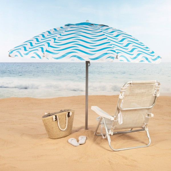 Aktive Guarda-sol de praia à prova de vento de 200 cm ondas praia | Distria