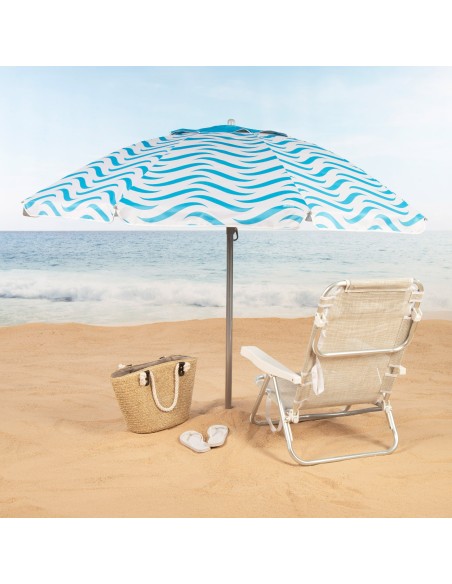 Aktive Guarda-sol de praia à prova de vento de 200 cm ondas praia | Distria