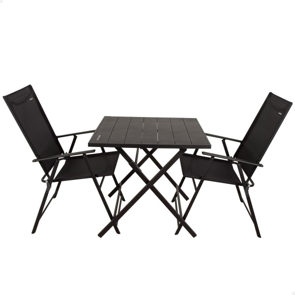 Aktive Conjunto de mesa de jardim dobrável e 2 cadeiras em aço | Distria