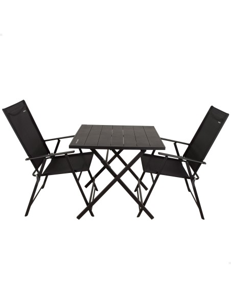 Aktive Conjunto de mesa de jardim dobrável e 2 cadeiras em aço | Distria