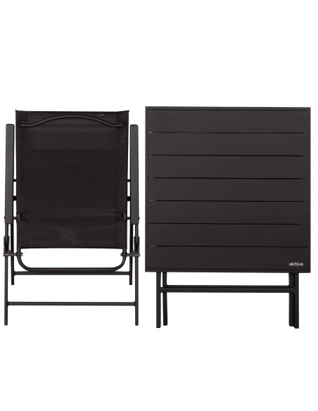 Aktive Conjunto de mesa de jardim dobrável e 2 cadeiras em aço | Distria